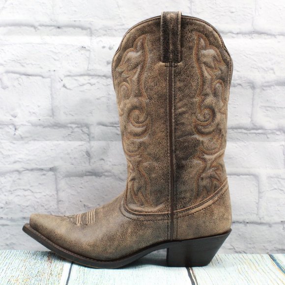 Laredo Shoes - LAREDO Access Goat Snip Toe Knee High Low Heel Dress Boots Size 10 M